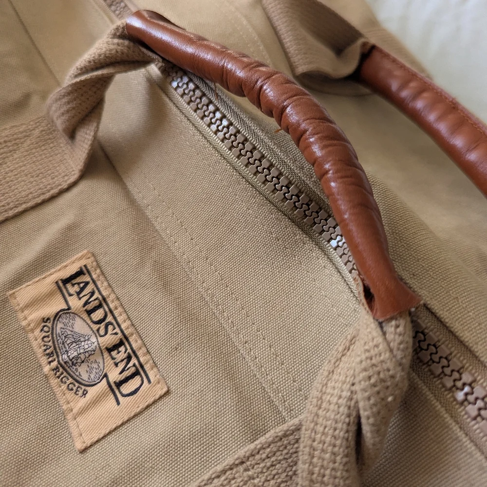 Lands' End Vintage Square Rigger Duffel Bag